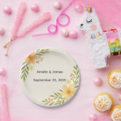 Rustikale Wildblume Hochzeitspapier-Teller Pappteller (Party)