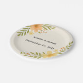 Rustikale Wildblume Hochzeitspapier-Teller Pappteller (Schrägansicht)