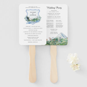 Rustikale Wildblume Hochzeitsprogramm Fächer