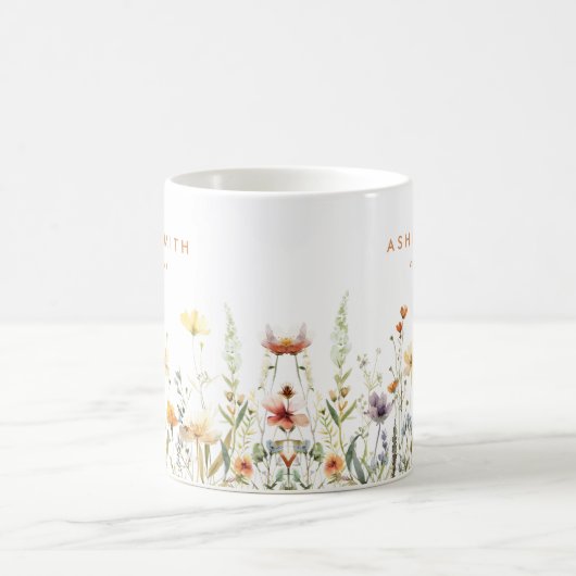 Rustikale Wildblume Kaffeetasse (Mittel)