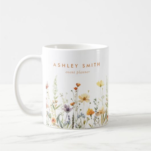Rustikale Wildblume Kaffeetasse (Links)