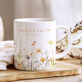 Rustikale Wildblume Kaffeetasse