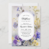 Rustikale Wildblume Kinderdusche Einladung (Vorderseite)