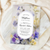 Rustikale Wildblume Kinderdusche Einladung