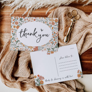 Rustikale Wildblume Kinderdusche Postkarte