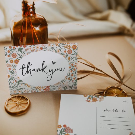 Rustikale Wildblume Kinderdusche Postkarte