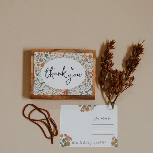 Rustikale Wildblume Kinderdusche Postkarte