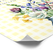 Rustikale Wildblume Mason Jar Baby Sock Hunt Game Poster (Ecke)