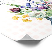 Rustikale Wildblume Mason Jar Baby Sock Hunt Game Poster (Ecke)