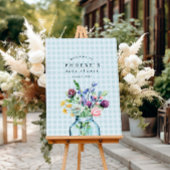 Rustikale Wildblume Mason Jar Babydusche Zeichen Poster