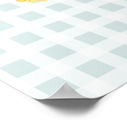 Rustikale Wildblume Mason Jar Babydusche Zeichen Poster (Ecke)