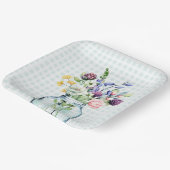 Rustikale Wildblume Mason Jar Picnic Babydusche Pappteller (Gewinkelt)