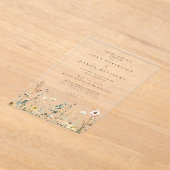 Rustikale Wildblume Meadow Wedding Acryleinladungen (Ablage )