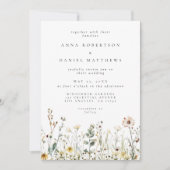 Rustikale Wildblume Meadow Wedding Einladung (Vorderseite)