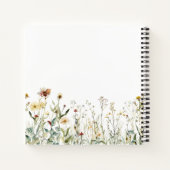 Rustikale Wildblume Meadow Wedding Gästebuch Notizblock (Rückseite)