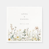Rustikale Wildblume Meadow Wedding Serviette (Vorderseite)