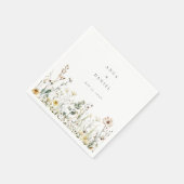 Rustikale Wildblume Meadow Wedding Serviette (Ecke)
