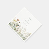 Rustikale Wildblume Meadow Wedding Serviette (Ecke)