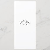 Rustikale Wildblume Menükarte (Rückseite)