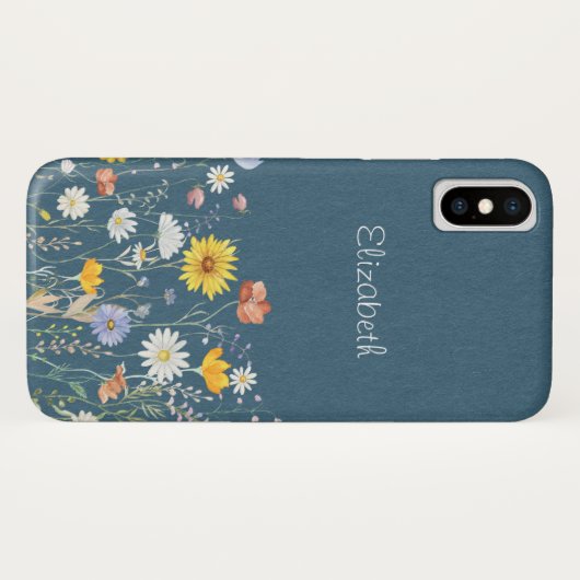 Rustikale Wildblume Minimalistisch Case-Mate iPhone Hülle (Rückseite (Horizontal))