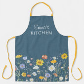 Rustikale Wildblume Minimalistisch Schürze (Vorderseite)