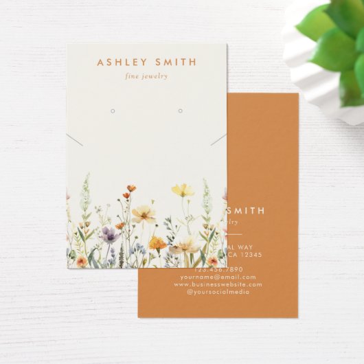 Rustikale Wildblume mit Necklace-Display-Karte (Schreibtisch)