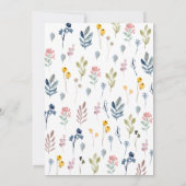 Rustikale Wildblume Moderne Kalligraphie Hochzeit Einladung (Rückseite)