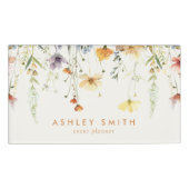 Rustikale Wildblume Namenschild (Vorderseite)