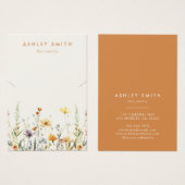 Rustikale Wildblume-Netzwerkkarte (Vorne & Hinten)