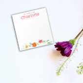 Rustikale Wildblume Orange Notizblock