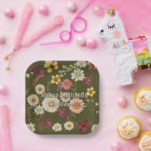 Rustikale Wildblume Pappteller (Party)