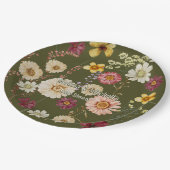 Rustikale Wildblume Pappteller (Schrägansicht)