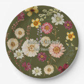 Rustikale Wildblume Pappteller (Vorderseite)