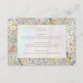 Rustikale Wildblume Pastel Garden Hochzeit Begleitkarte (Vorderseite)