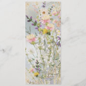Rustikale Wildblume Pastel Garden Hochzeit Menükarte (Rückseite)