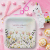 Rustikale Wildblume Pastel Garden Hochzeit Pappteller (Party)