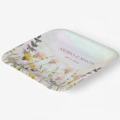 Rustikale Wildblume Pastel Garden Hochzeit Pappteller (Gewinkelt)