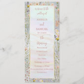 Rustikale Wildblume Pastel Garden Hochzeit Programm (Vorderseite)