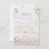 Rustikale Wildblume Pastel Garden Wedding RSVP Car (Vorderseite)