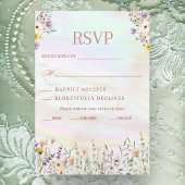 Rustikale Wildblume Pastel Garden Wedding RSVP Car