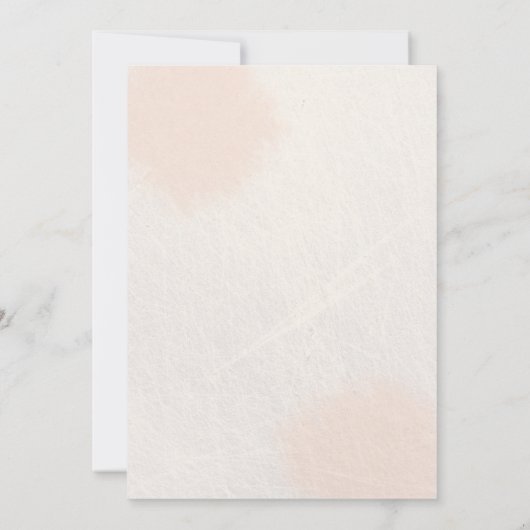 Rustikale Wildblume Peach Wedding Einladung (Rückseite)