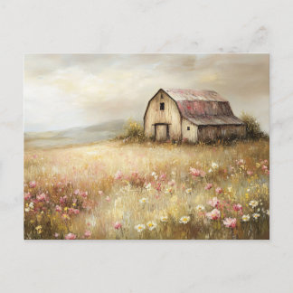 Rustikale Wildblume Postkarte