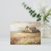 Rustikale Wildblume Postkarte (Stehend Vorderseite)