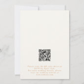 Rustikale Wildblume QR Code Hochzeit Einladung (Rückseite)