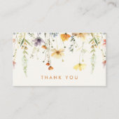 Rustikale Wildblume Rabattkarte (Vorderseite)