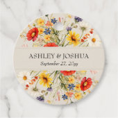 Rustikale Wildblume Rich Fall Sommerblumenhochzeit Geschenkanhänger (Vorderseite)