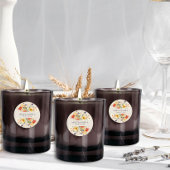 Rustikale Wildblume Rich farbenfrohe blumenreiche Runder Aufkleber