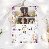 Rustikale Wildblume RN Nurse 4 Fotos Abschluss Ankündigung