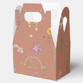 Rustikale Wildblume Rosa Babydusche Geschenkschachtel (Geöffnet)