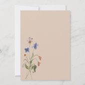 Rustikale Wildblume Rosa Einladung (Rückseite)